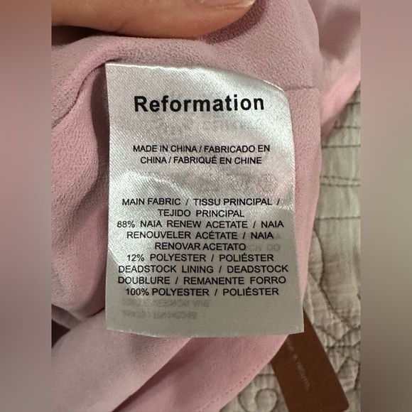 NEW Reformation Valora Satin Halter Dress Sz 12 Babygirl Pink - Picture 8 of 10